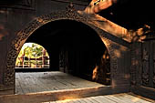 Myanmar - Mandalay, Shwe In Bin Kyaung a wonderful example of the Burmese unique teak architecture and wood-carving art. 